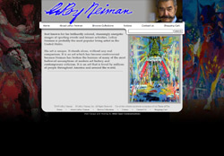 Screenshot of the website for LeRoy Neiman